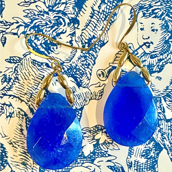 HP 12/29 🎉 Blue Stone Teardrop Earrings - Picture 3 of 3